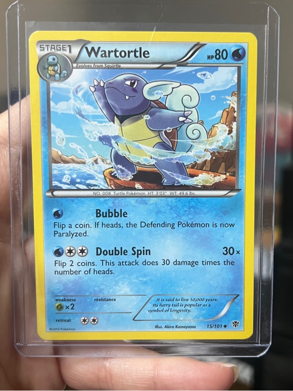 💧Wartortle Pokemon TCG Card - 15/101